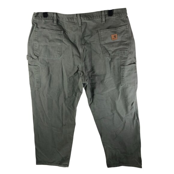 Carhartt Washed Duck Utility Work Pant Dungaree Fit B11 Green 44x32 Actual 42x30 - Picture 3 of 4